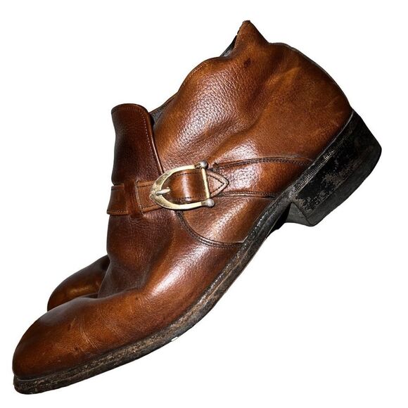 Vintage Leather Boots ~ Men’s Size 11 ~ Red / Brown ~ Air Cushion ~ GUC - Picture 2 of 12